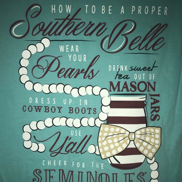 Florida State University teal “Southern Belle” tee - Picture 4 of 5